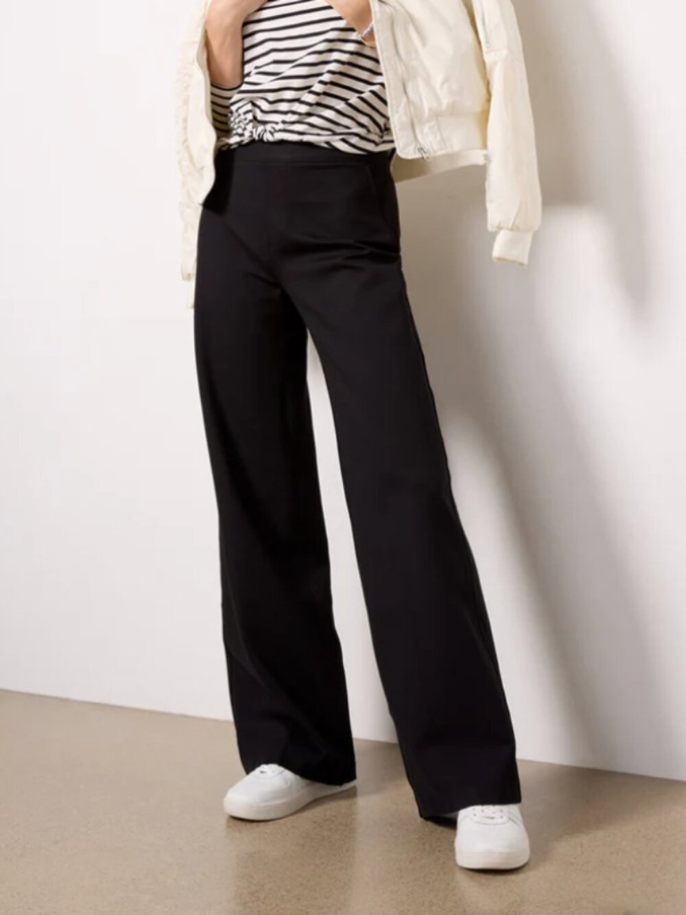 NEW Spanx Perfect Pant Wide Leg Black Size Large